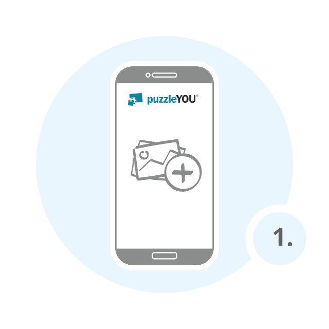 Layout wählen und eigene Fotos hochladen