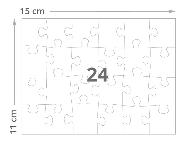 Gelegte Größe 24 Teile Puzzle
