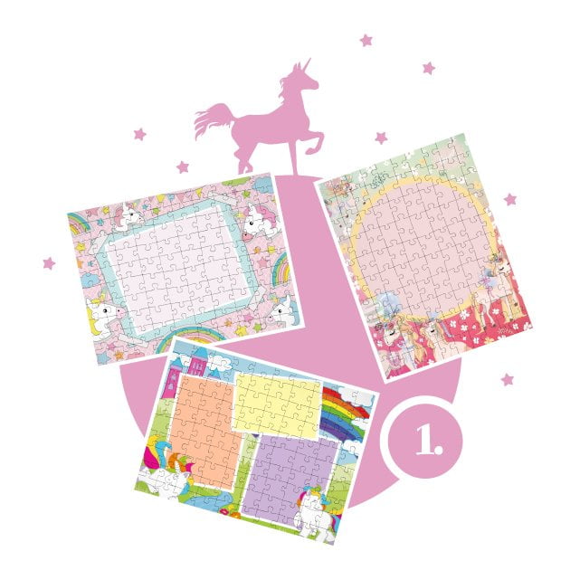 Einhorn-Kinderpuzzle gestalten - Schritt 1