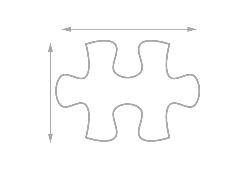 Größe der Puzzleteile