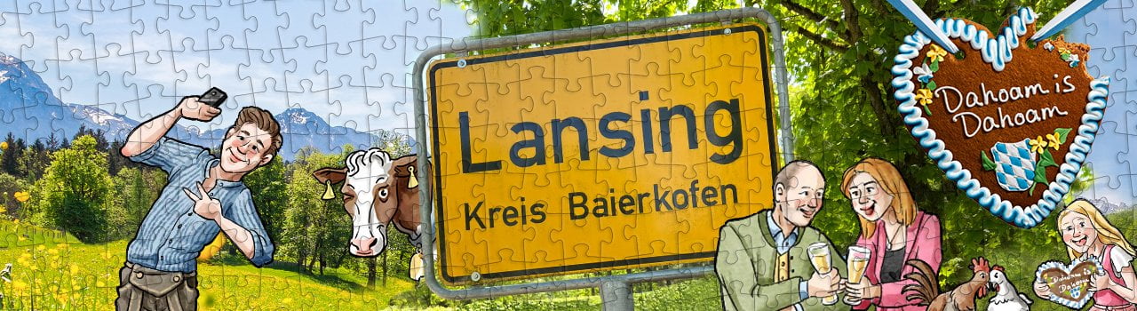 „Dahoam is Dahoam in Lansing“ – Das exklusive Wimmelbild zur beliebten BR-Serie