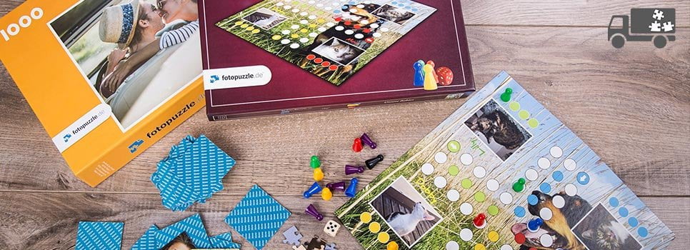 Lieferzeitverkürzung für Fotopuzzles & Spiele