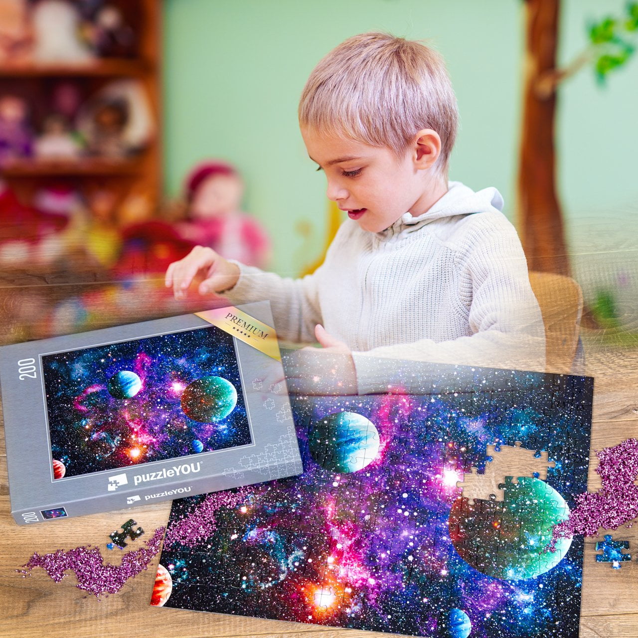 Puzzeln ist ein fester Bestandteil bei der Förderarbeit im HPZ