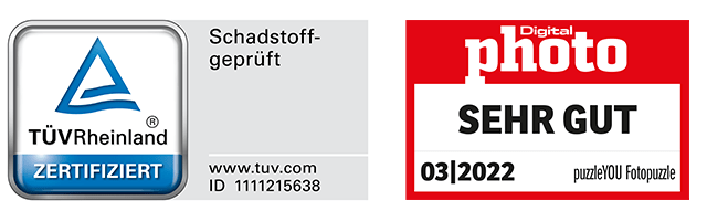 TÜV-Siegel, Digital Photo Auszeichnung "sehr gut" Fotopuzzle 1000 Teile