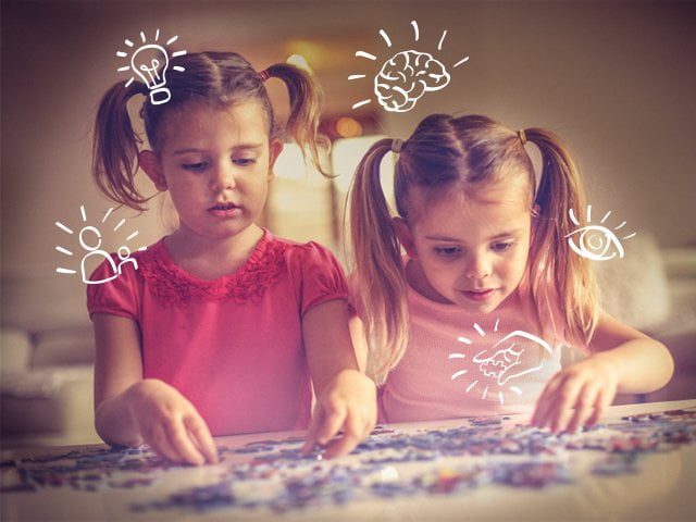Was lernen Kinder beim Puzzeln?