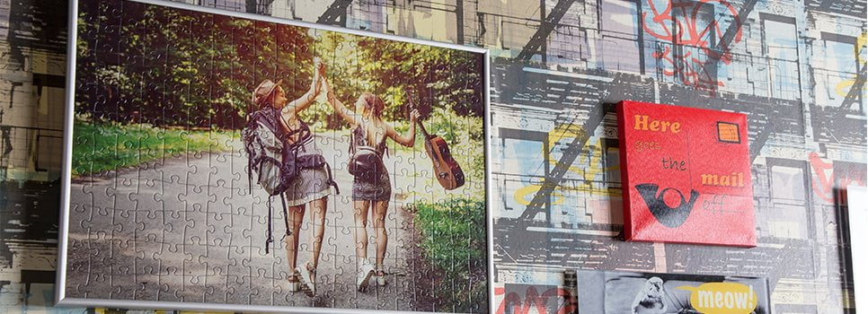 Wie das Puzzle in den Rahmen kommt