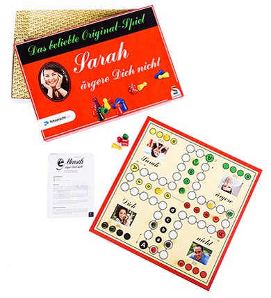 Mensch ärgere Dicht nicht – individuelle Schachtel und Spielplan