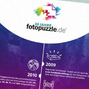 Infografik: 10 Jahre fotopuzzle.de