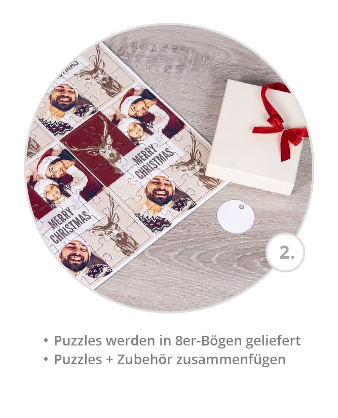 Weihnachtskarten als Puzzle gestalten - Schritt 2