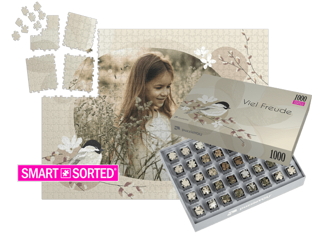 Überraschungspuzzle zu Ostern - Geschenkschachtel Palmkätzchen