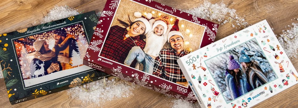 weihnachtliche Puzzle-Schachteln