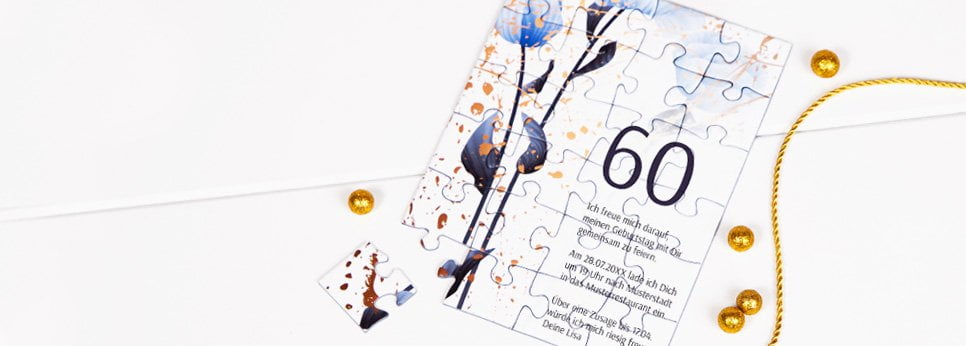 Einladungen zum Geburtstag als Puzzle