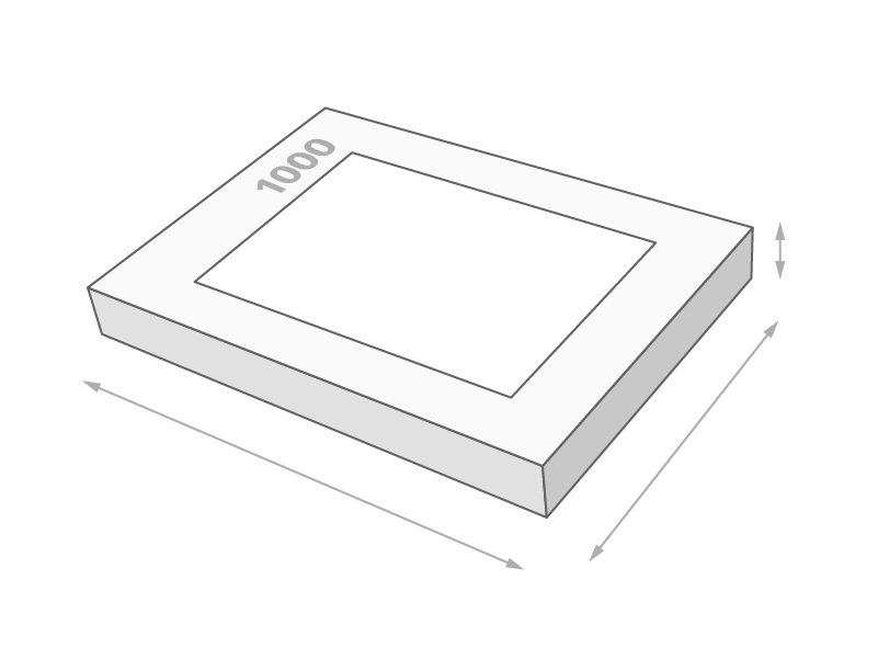 Größe der Schachtel für 1000-Teile-Puzzle