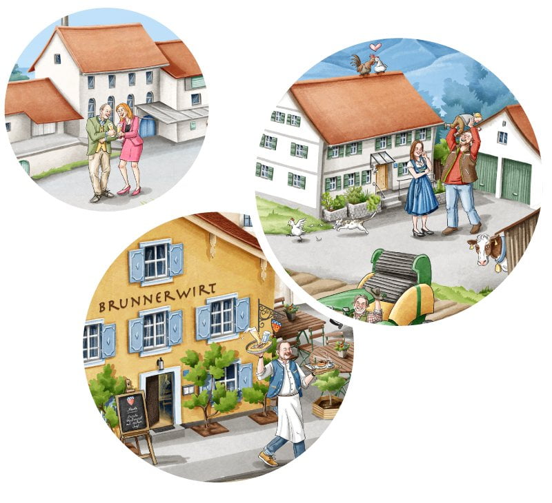 Das puzzleYOU Wimmelbild von Lansing aus Dahoam is Dahoam im Detail