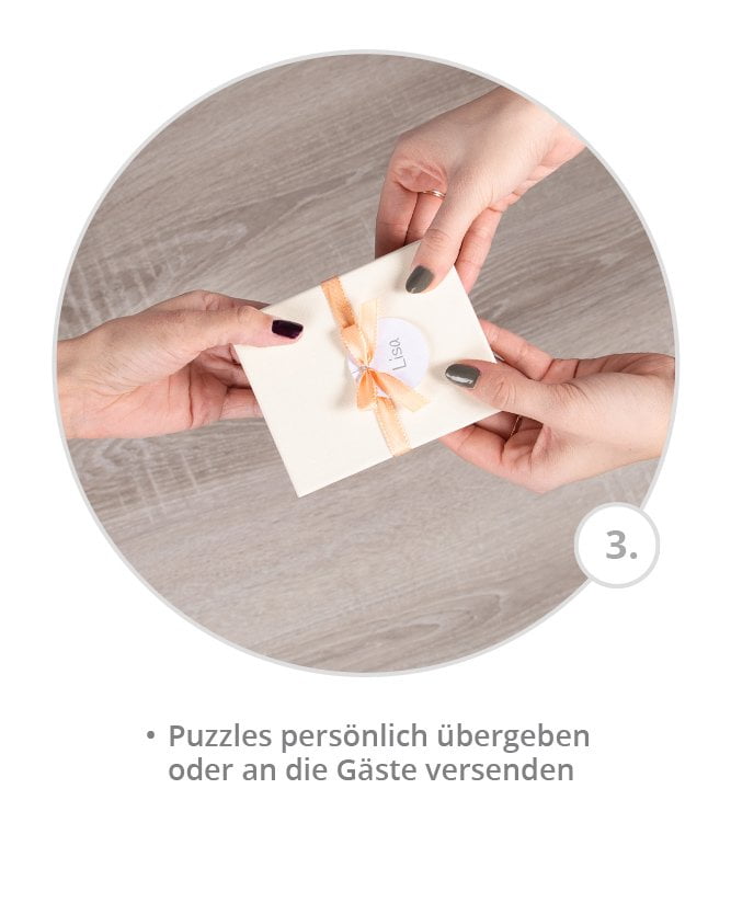 Puzzles mit eigenem Design übergeben oder versenden