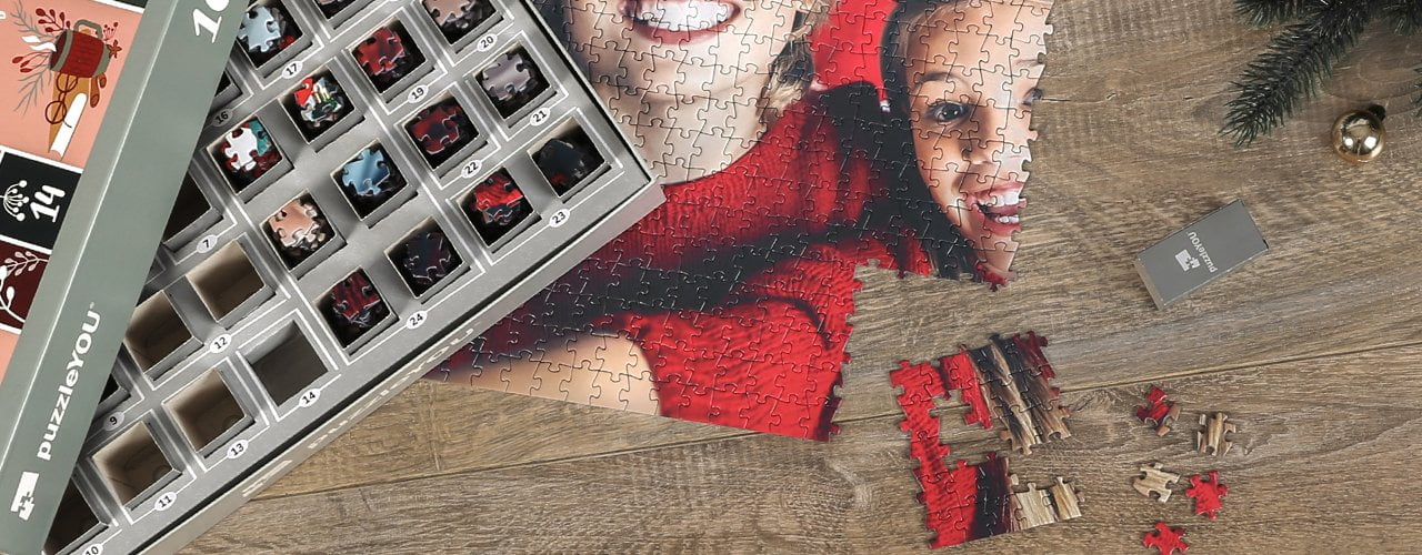Detailaufnahme vom Puzzle-Adventskalender von puzzleYOU
