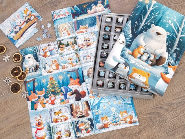 KI Tierkinder im Winterwald  Adventskalender