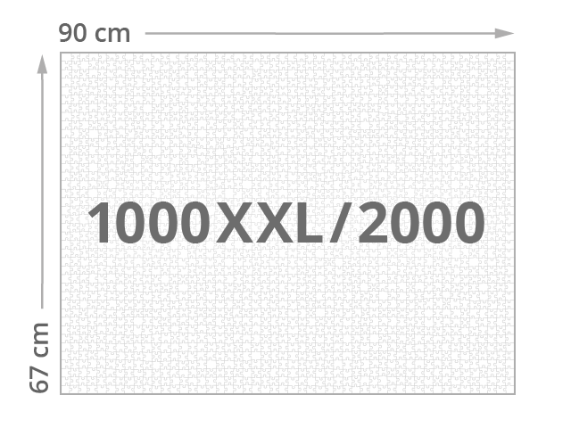 Gelegte Größe 1000XXL-2000