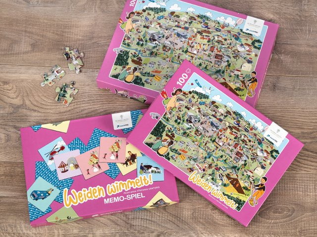 Weiden wimmelt Puzzle