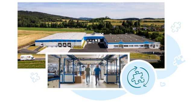 Zur Puzzleproduktion in unserem modernen Produktionsgebäude setzen wir auf Ökostrom.