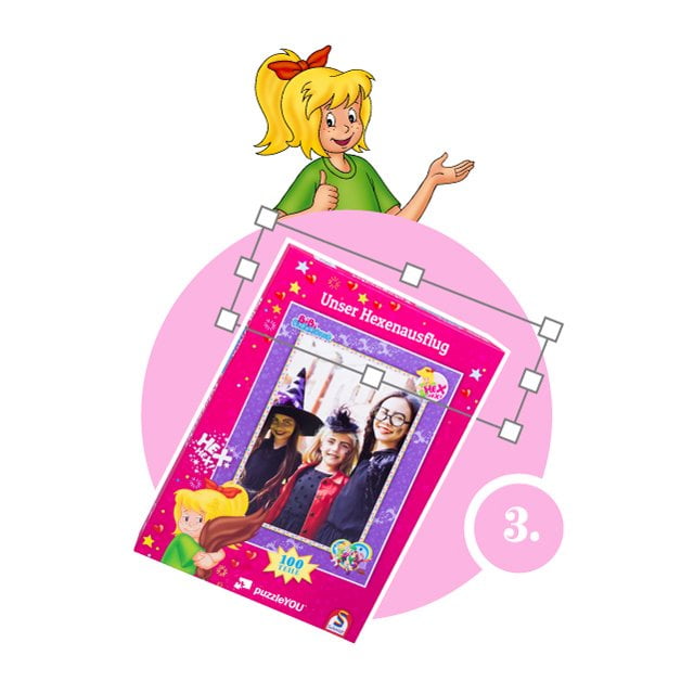 Bibi-Blocksberg-Kinderpuzzle gestalten - Schritt 3