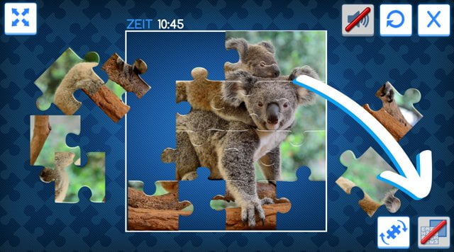 Puzzle Online spielen - Motivvorlage ein- und ausblenden