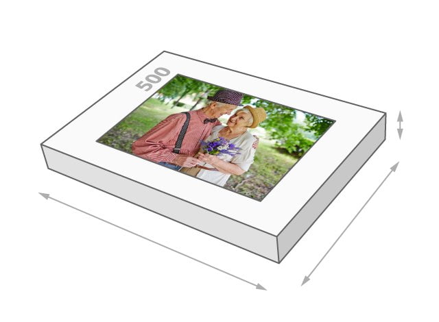 Fotopuzzle mit 500 Teilen Schachtelgröße