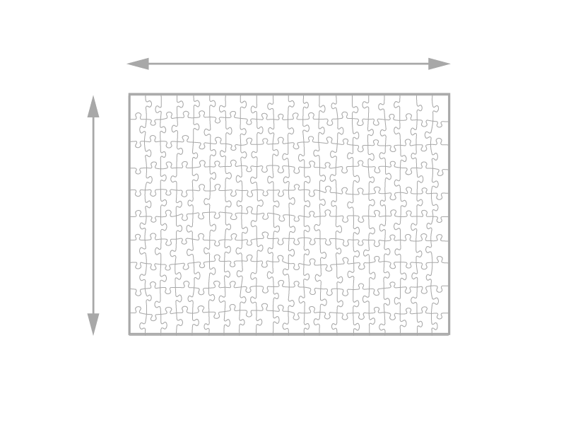 Gelegte Größe 200-Teile-Puzzle