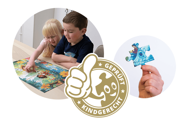 Kinderpuzzles mit Qualitätsversprechen