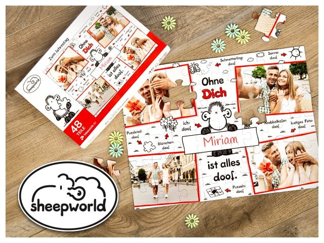 Personalisiertes sheepworld-Puzzle gestalten