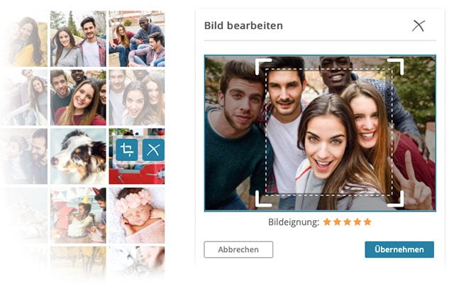 Memo Bildzuschnitt ändern