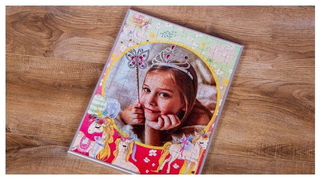 Passender Rahmen für Einhorn-Kinderpuzzles