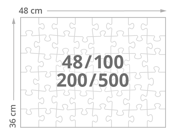 Gelegte Größe 48-500 Teile