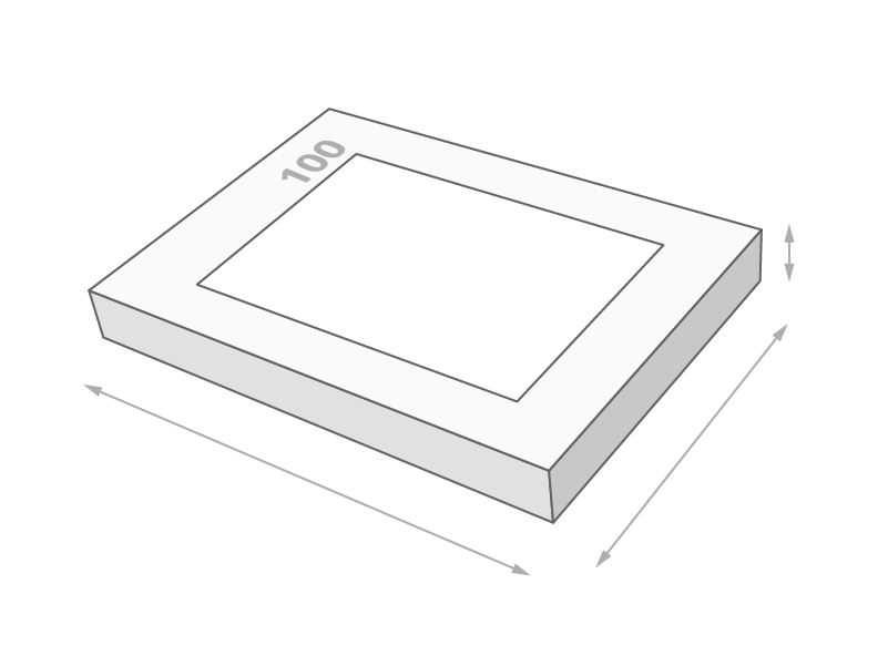 Größe der Schachtel für 100-Teile-Puzzle