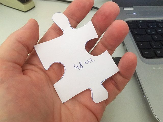 Prototyp XXL-Puzzleteil vom Fotopuzzle mit 48 Teilen